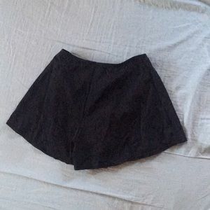 Black double layer swim shorts